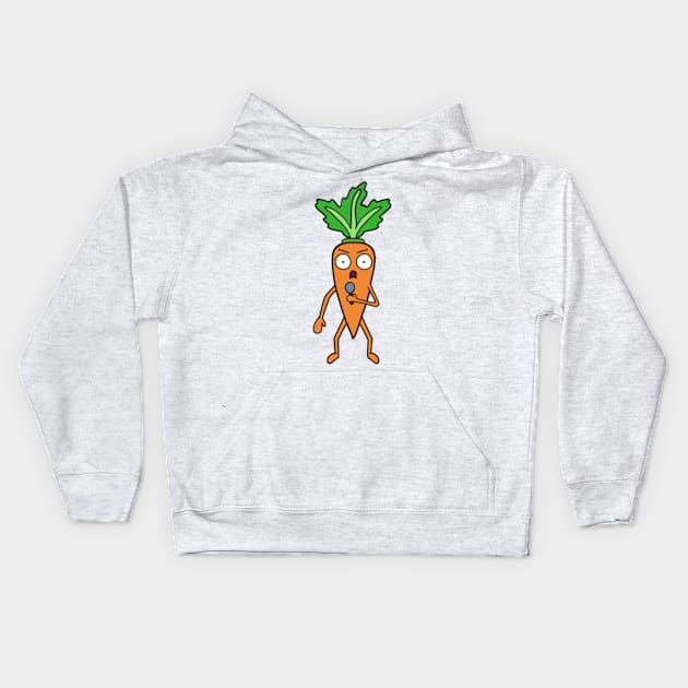 Rapper carrot singing Kids Hoodie by sungraphica